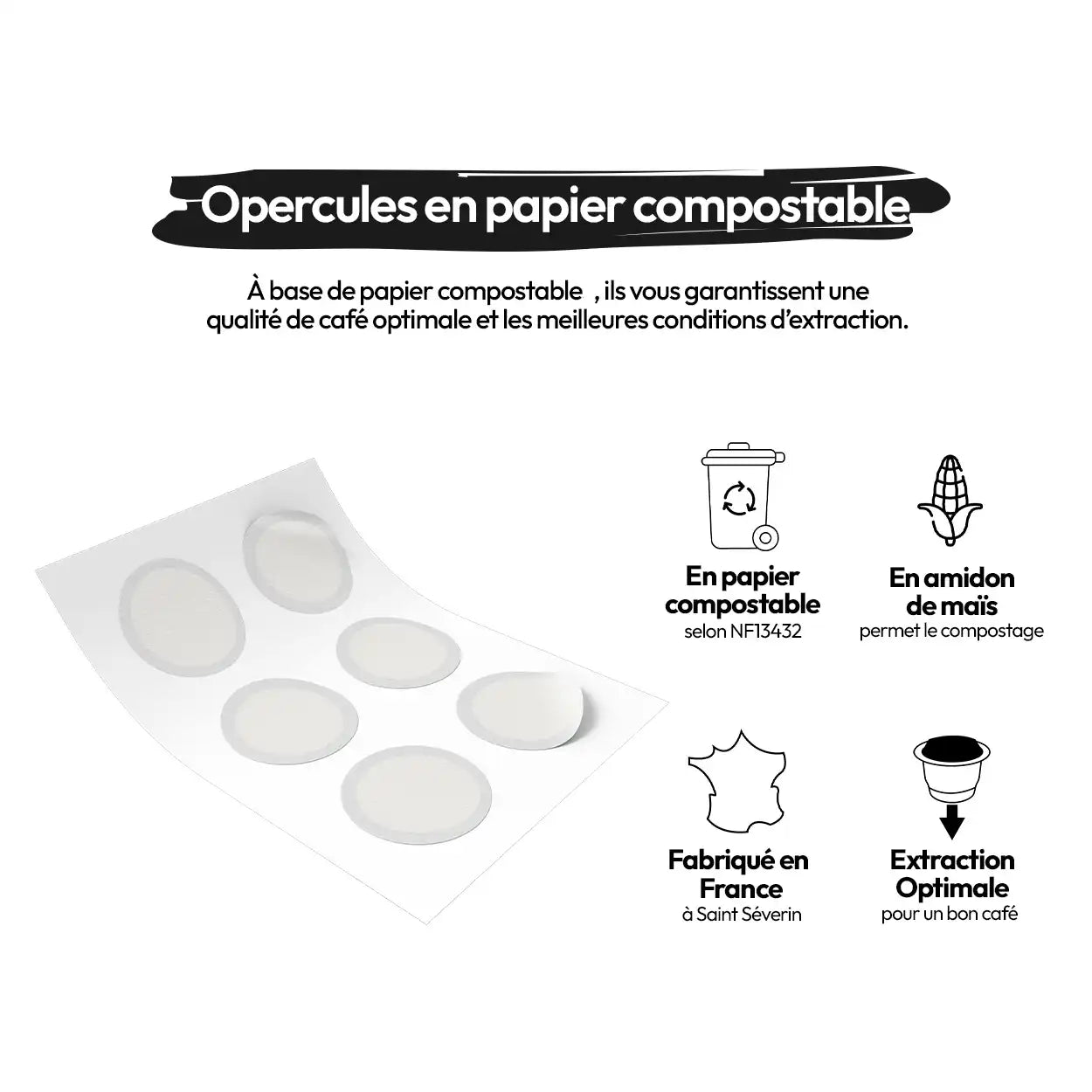 Paper lids for reusable capsules Nespresso® compatible Caps'me