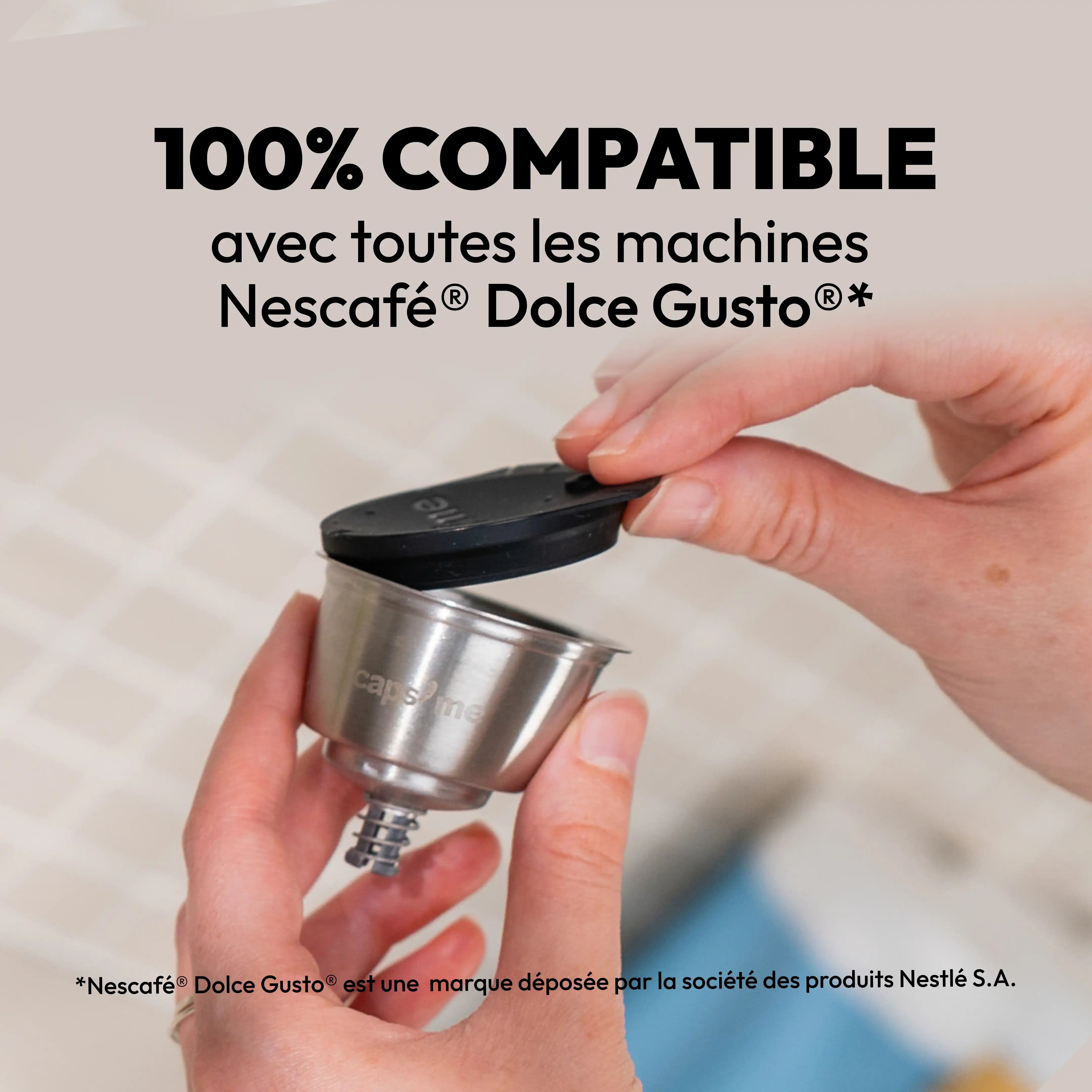 Nescafé® Dolce Gusto® compatible Caps'me reusable & refillable capsule