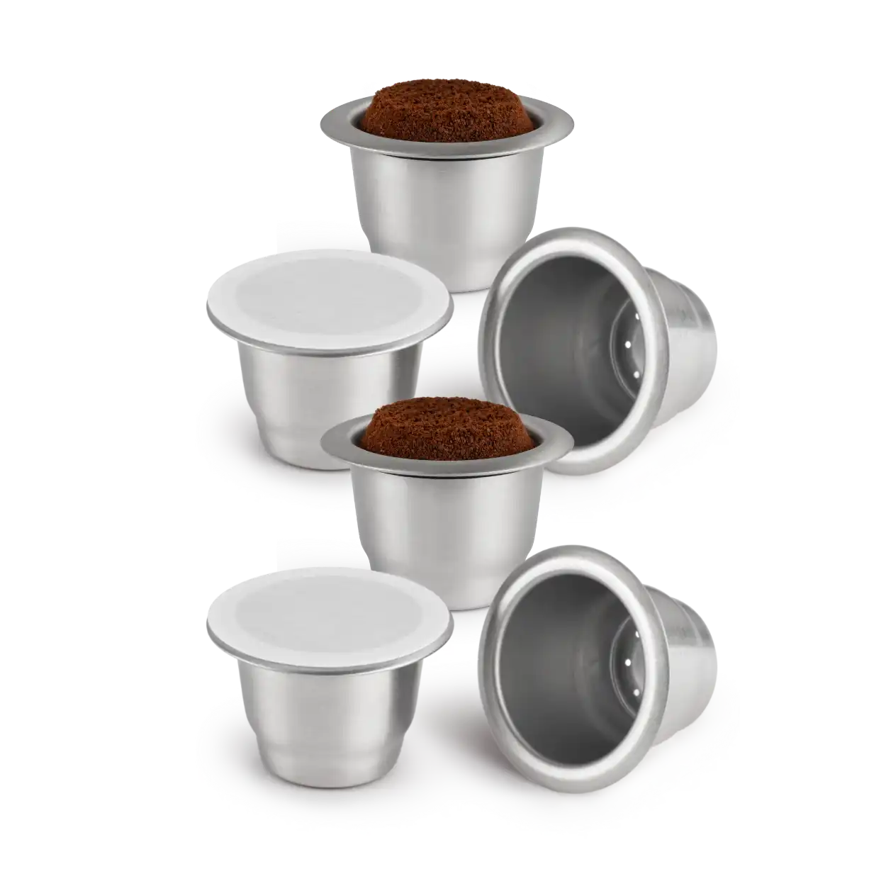 Reusable & refillable Nespresso®-compatible stainless steel capsules