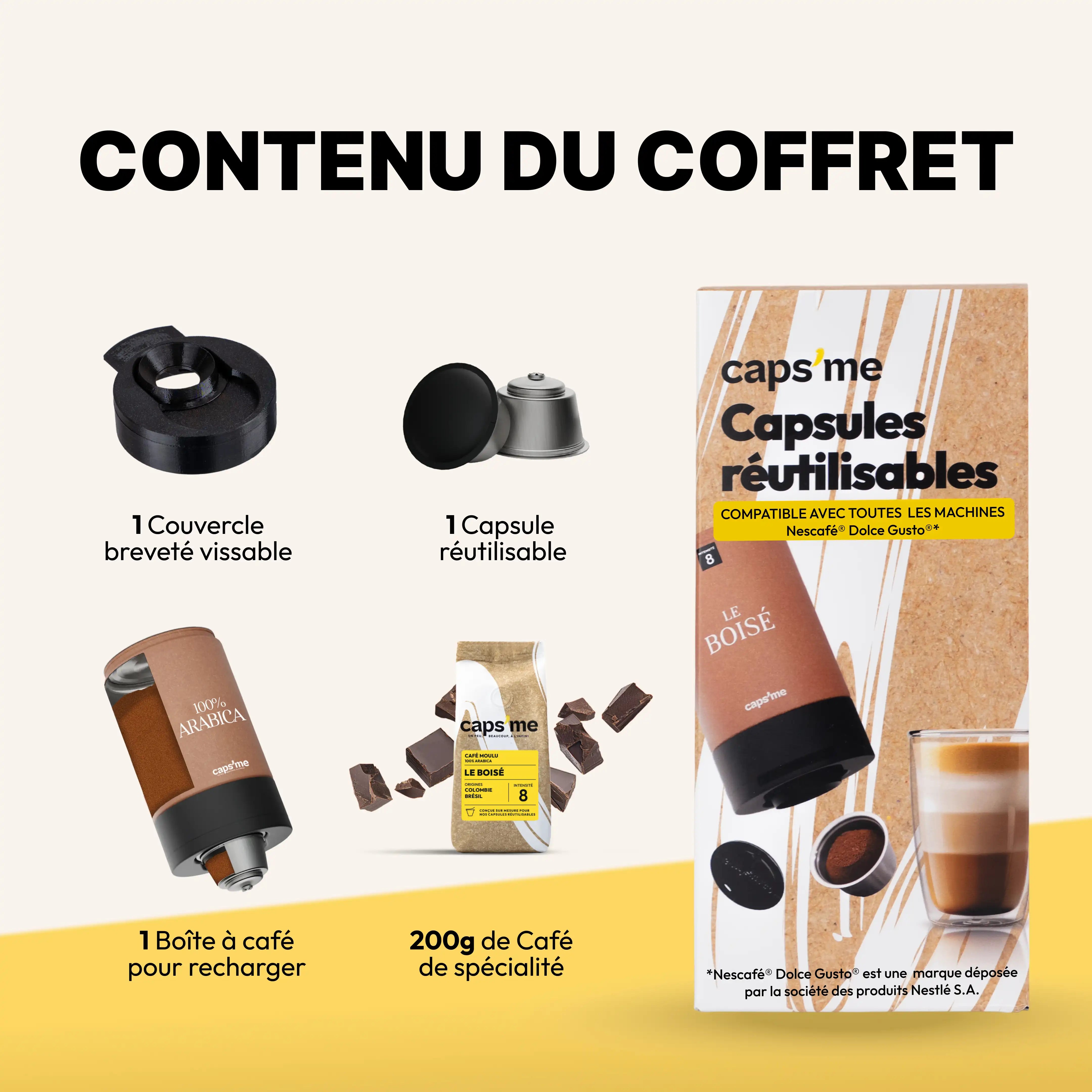 Nescafé® Dolce Gusto® compatible Caps'me premium gift set