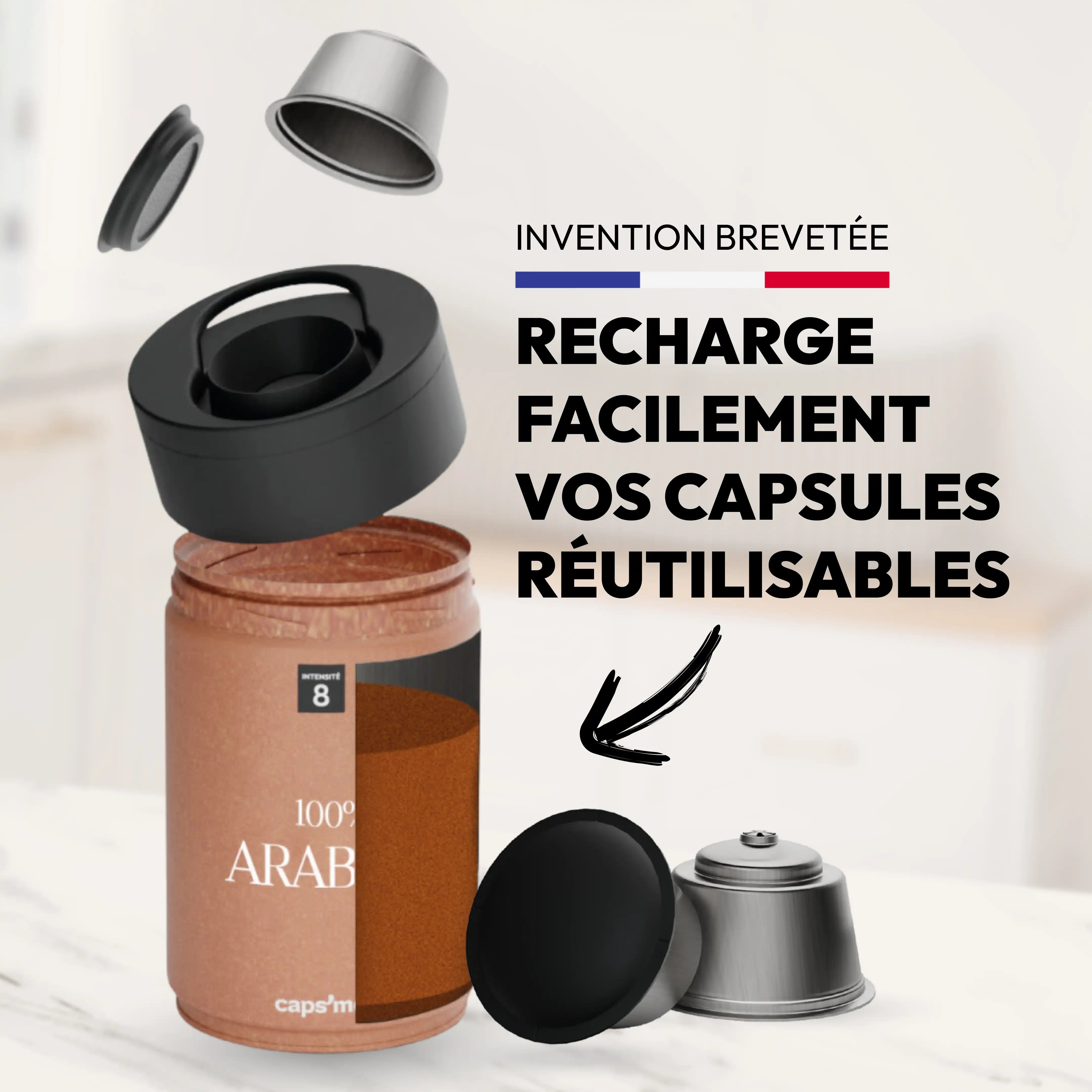 Capsule réutilisable & rechargeable Caps'me compatible Nescafé® Dolce Gusto®