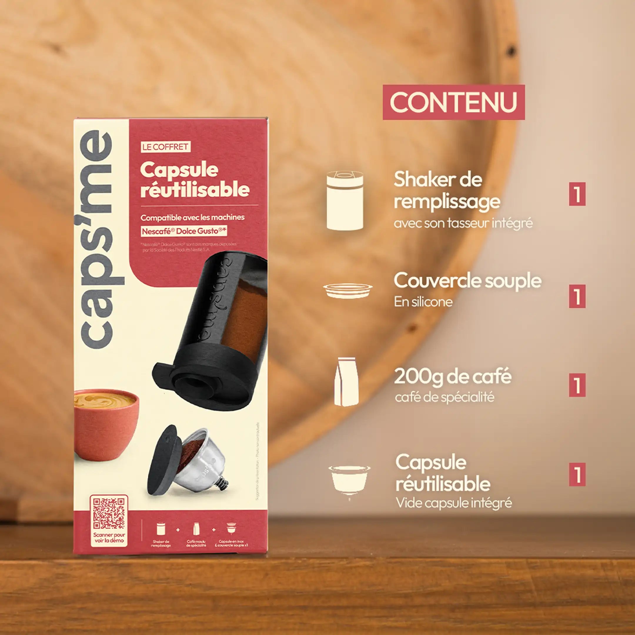 Coffret Caps'me compatible Nescafé® Dolce Gusto®