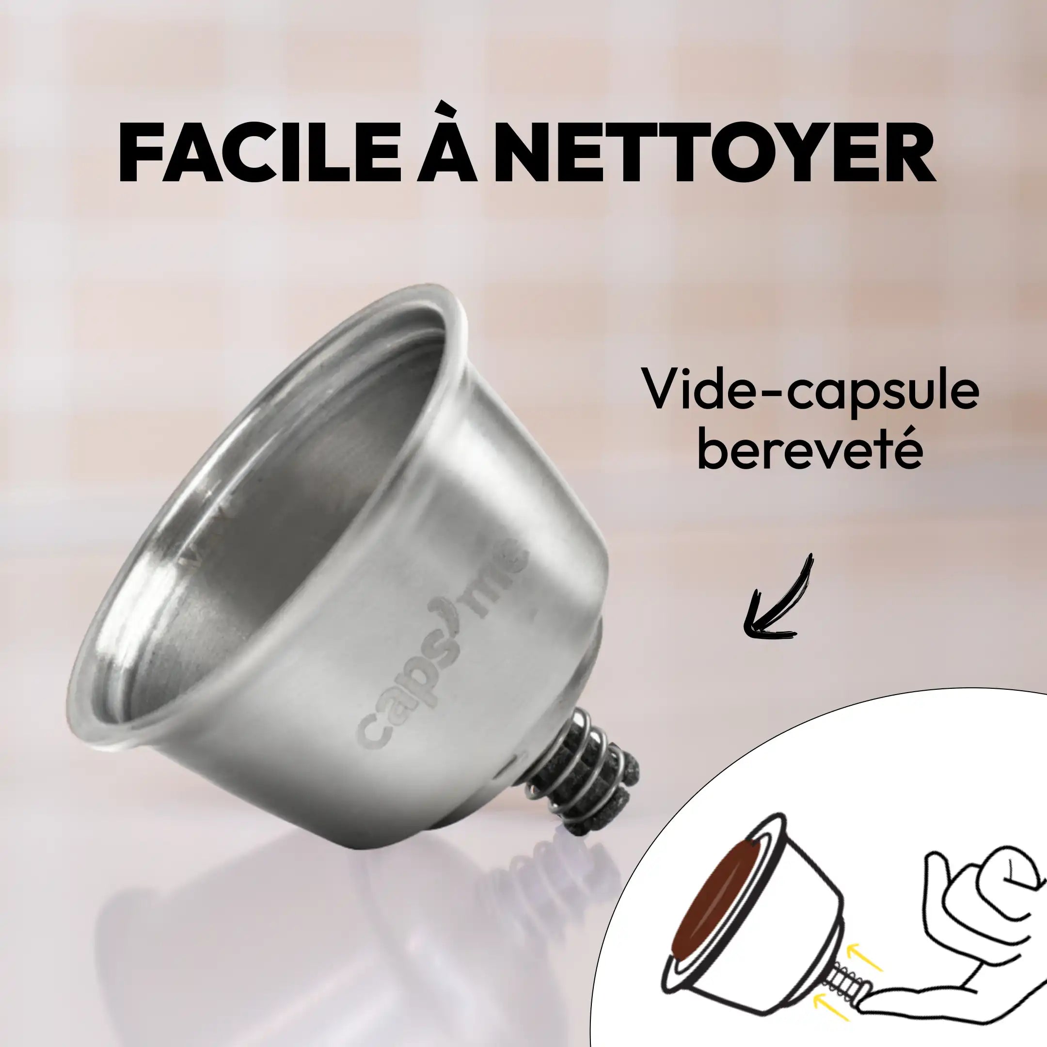 Capsule réutilisable & rechargeable Caps'me compatible Nescafé® Dolce Gusto®