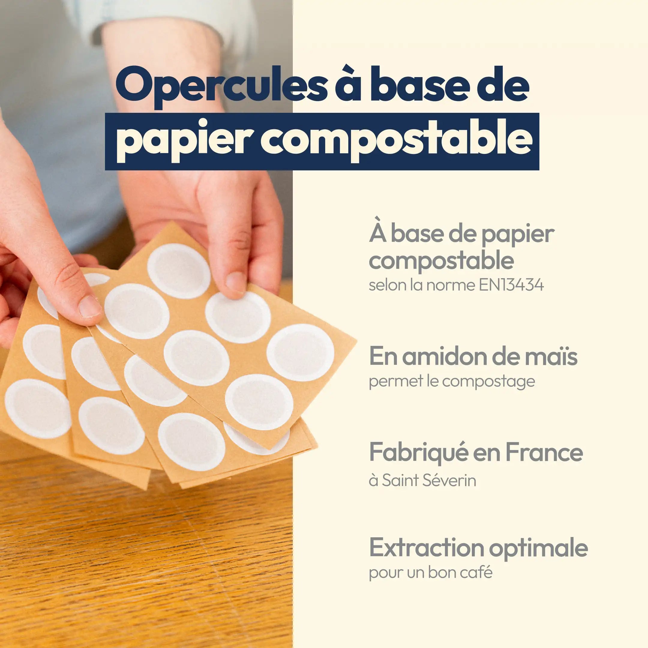 Opercules en papier pour capsules réutilisables Caps'me compatibles Nespresso®