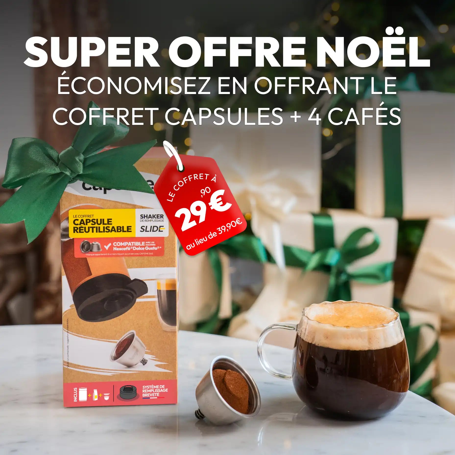 Coffret Caps'me Slide compatible Nescafé® Dolce Gusto®