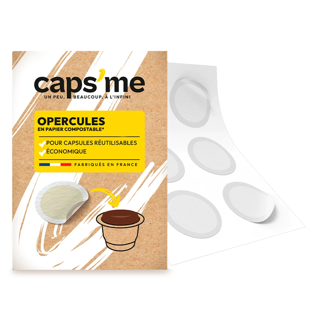 Paper lids for reusable capsules Nespresso® compatible Caps'me