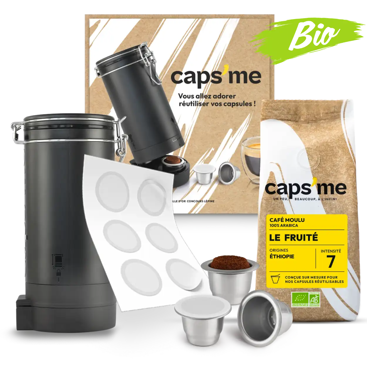 Coffret Caps'me Twist BIO (avec café Fruité)