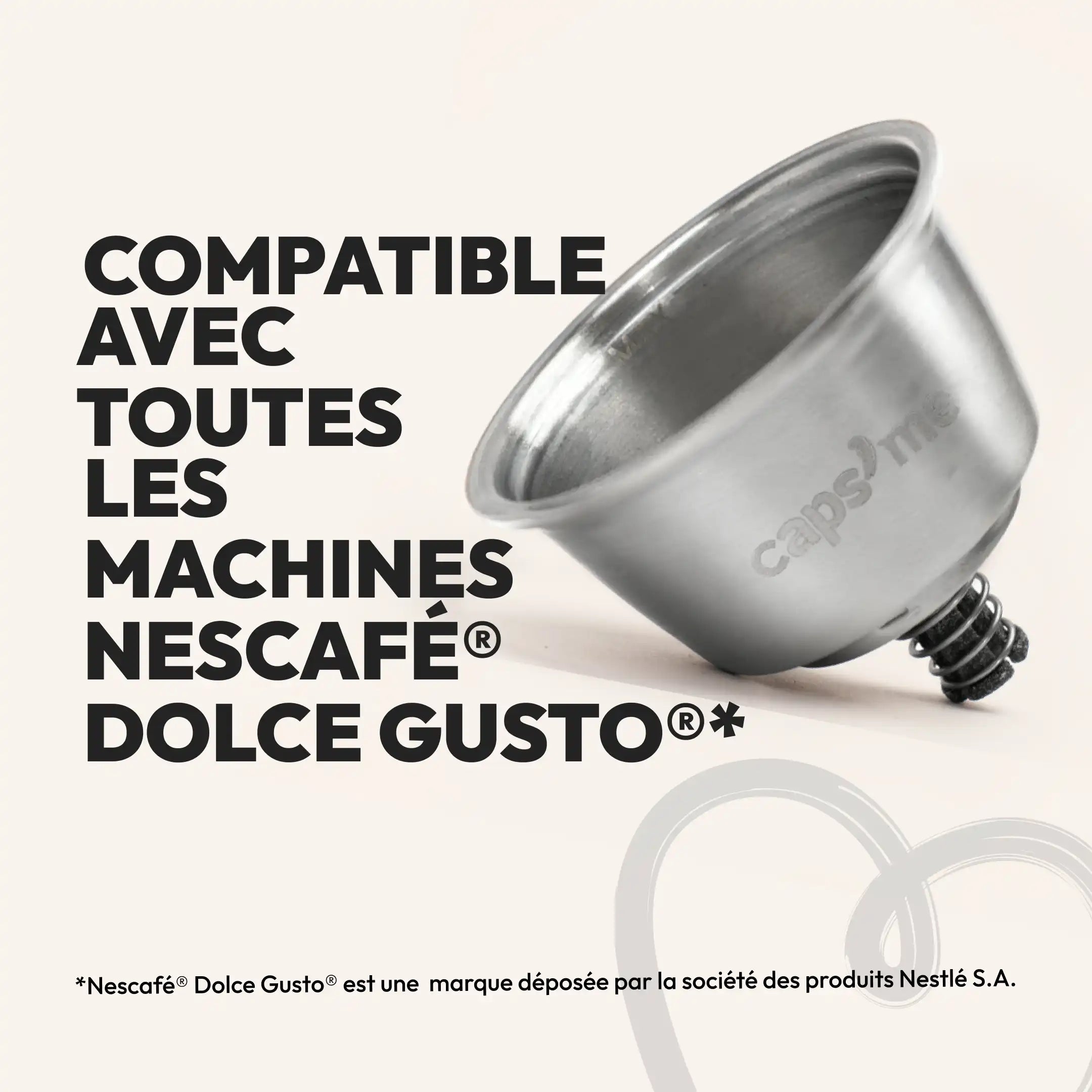 Capsule réutilisable & rechargeable Caps'me compatible Nescafé® Dolce Gusto®