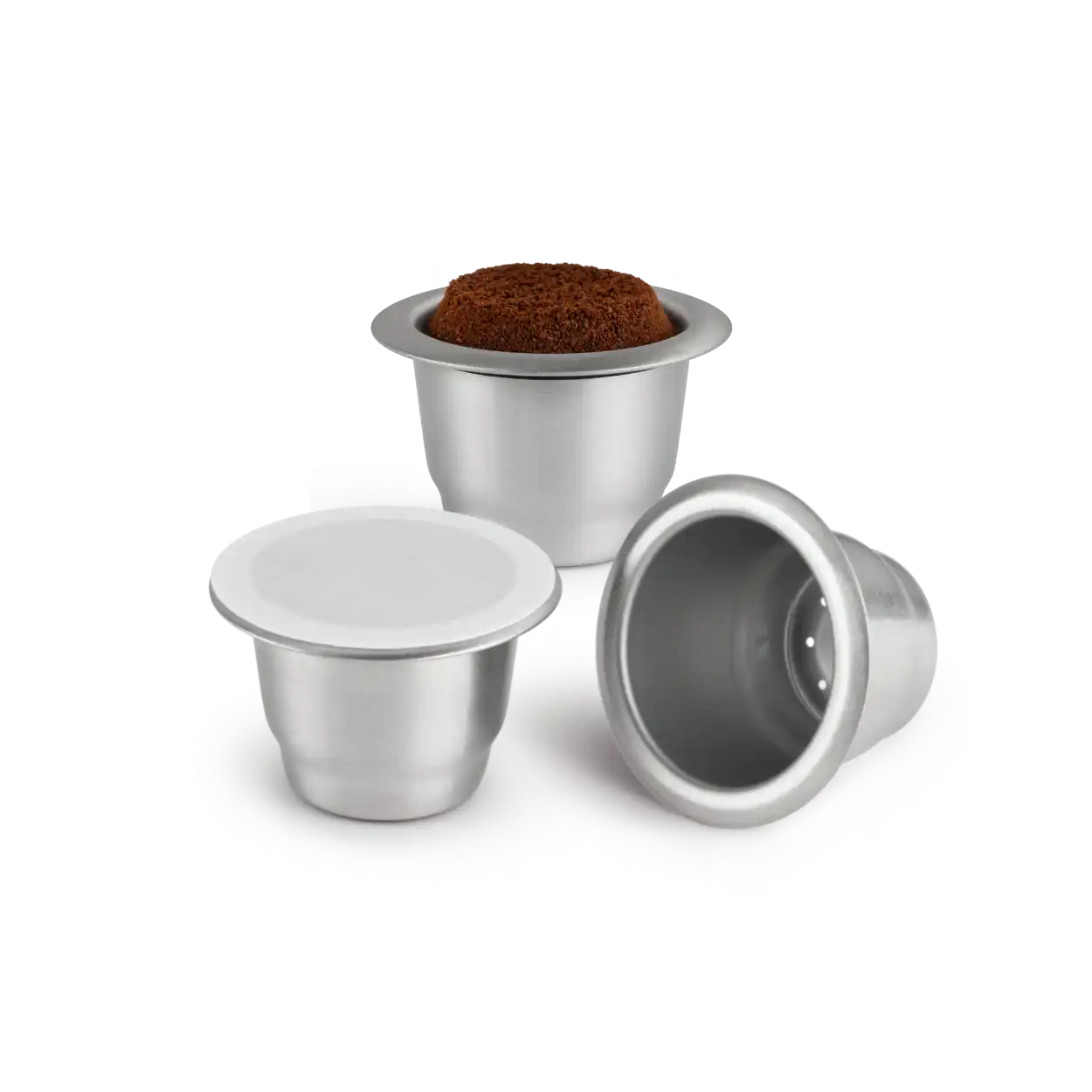 Reusable & refillable Nespresso®-compatible stainless steel capsules