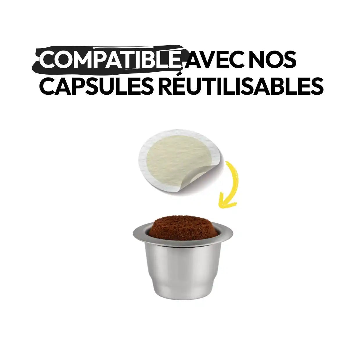 Paper lids for reusable capsules Nespresso® compatible Caps'me