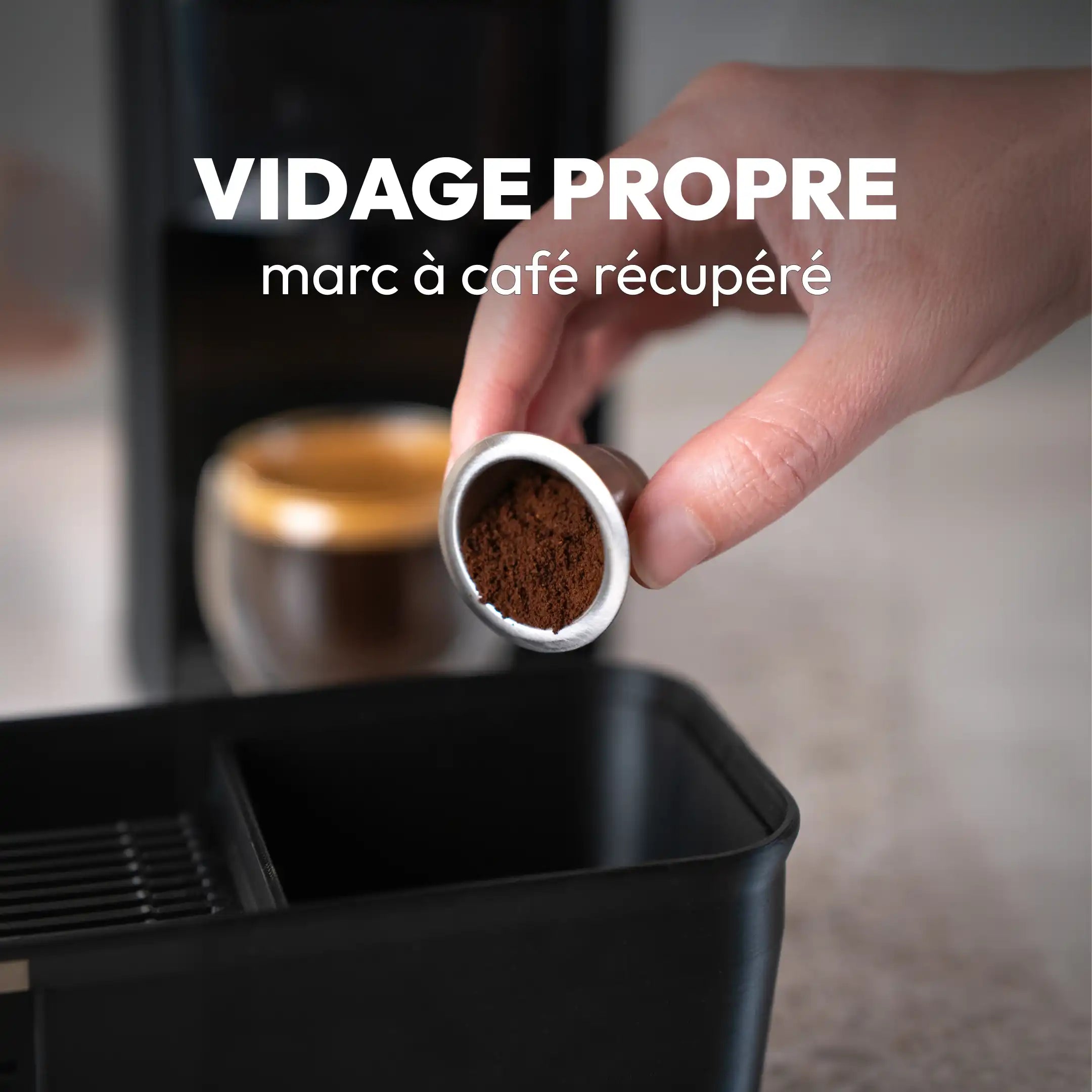 Porte-capsules & bac à marc pour capsules réutilisables compatibles Nespresso® Original