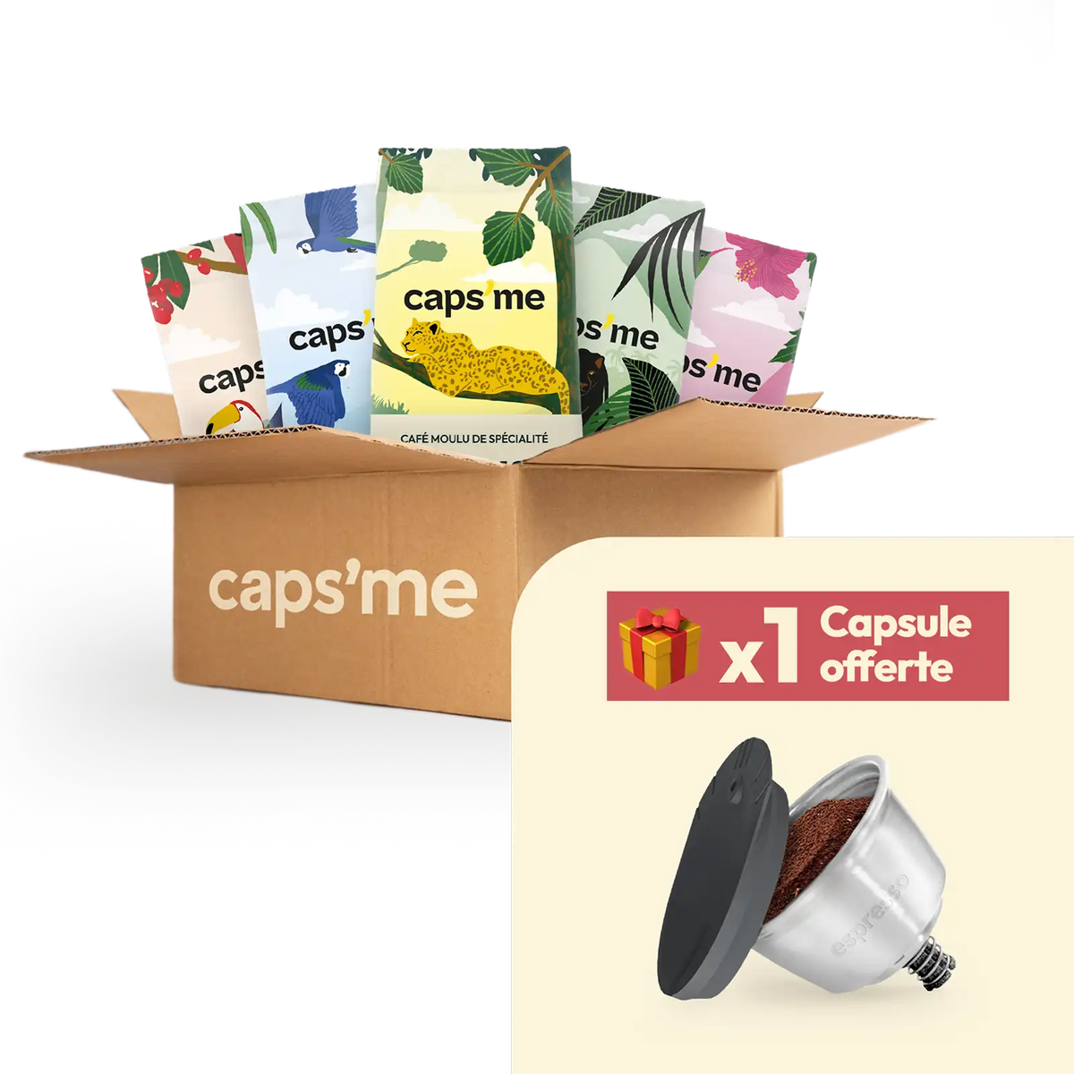 Coffee offer with free gift compatible with Nescafé® Dolce Gusto®*