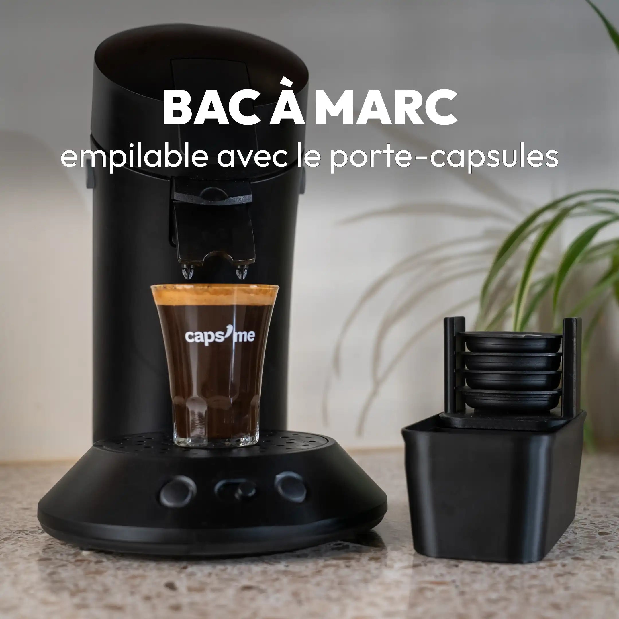 Porte-capsules & bac à marc pour capsules réutilisables compatibles Senseo®