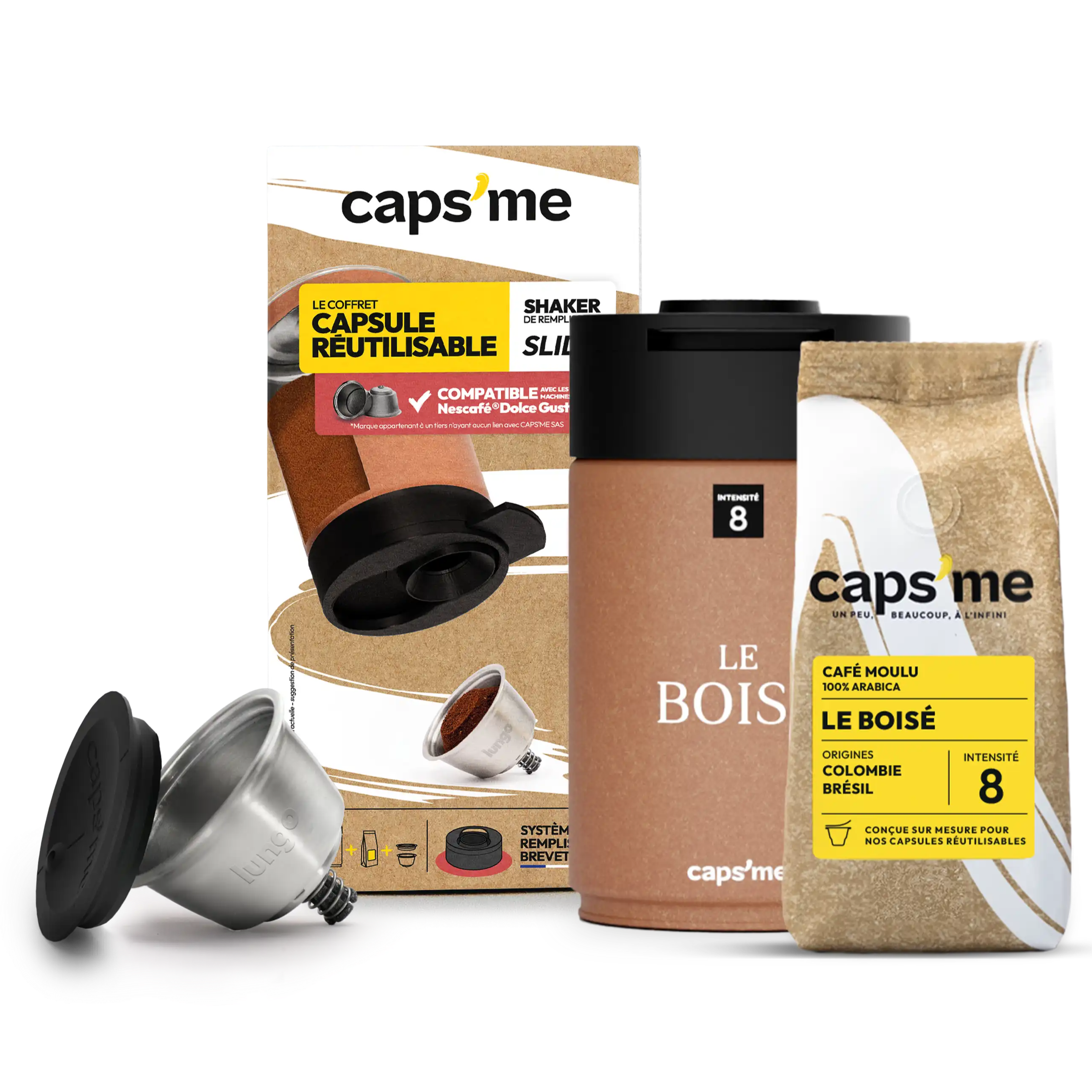 CAPSME SLIDE box compatible with Nescafé® Dolce Gusto® machines 