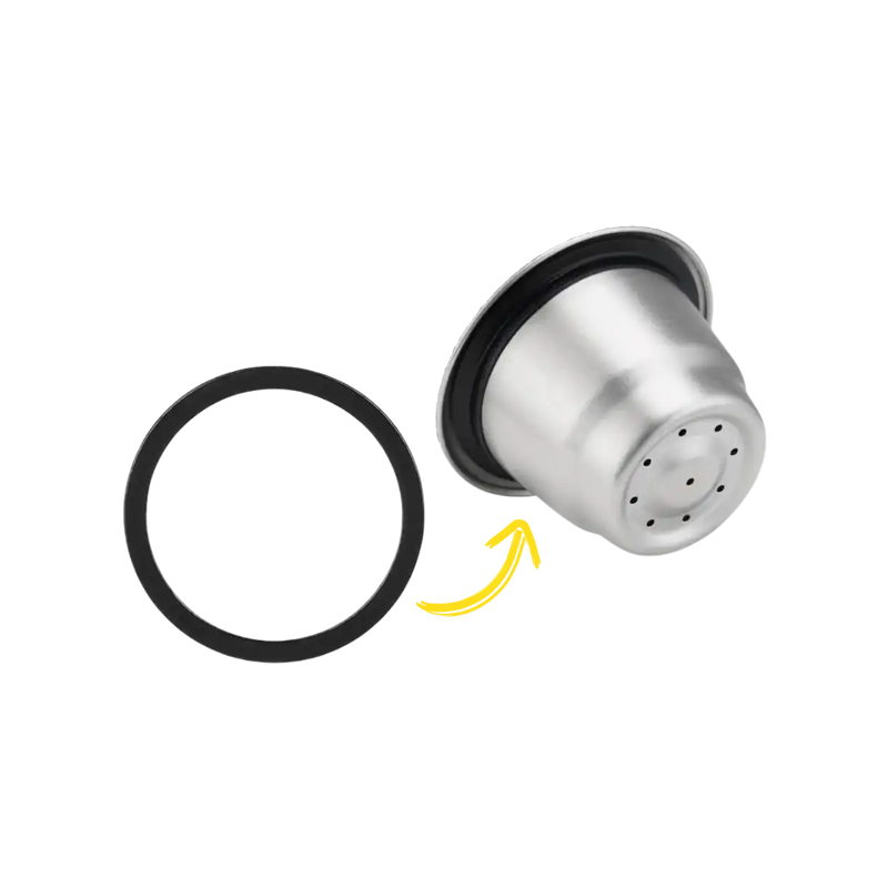 Een afdichting voor Nespresso®-compatibele herbruikbare & hervulbare roestvrijstalen capsules