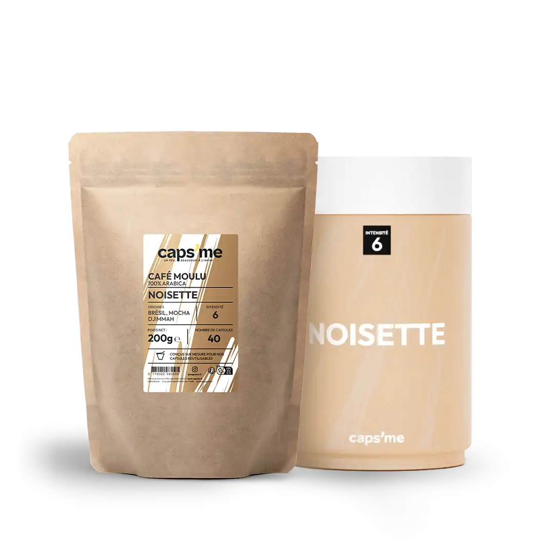 Le Noisette - Dose mit Kaffee
