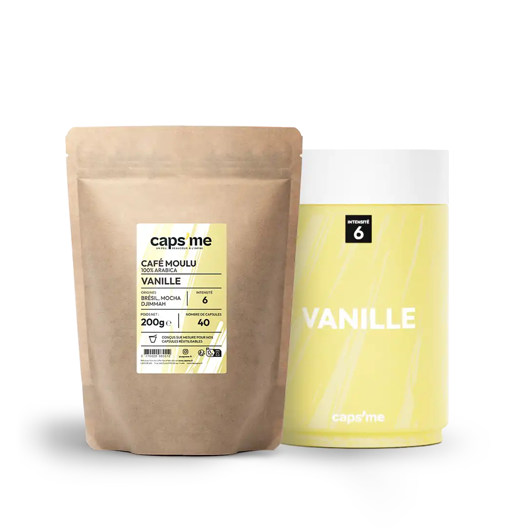 Le Vanille - Dose mit Kaffee