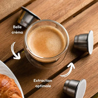 Gemalen koffie voor herbruikbare capsules: 100% Arabica, gebrand in Frankrijk