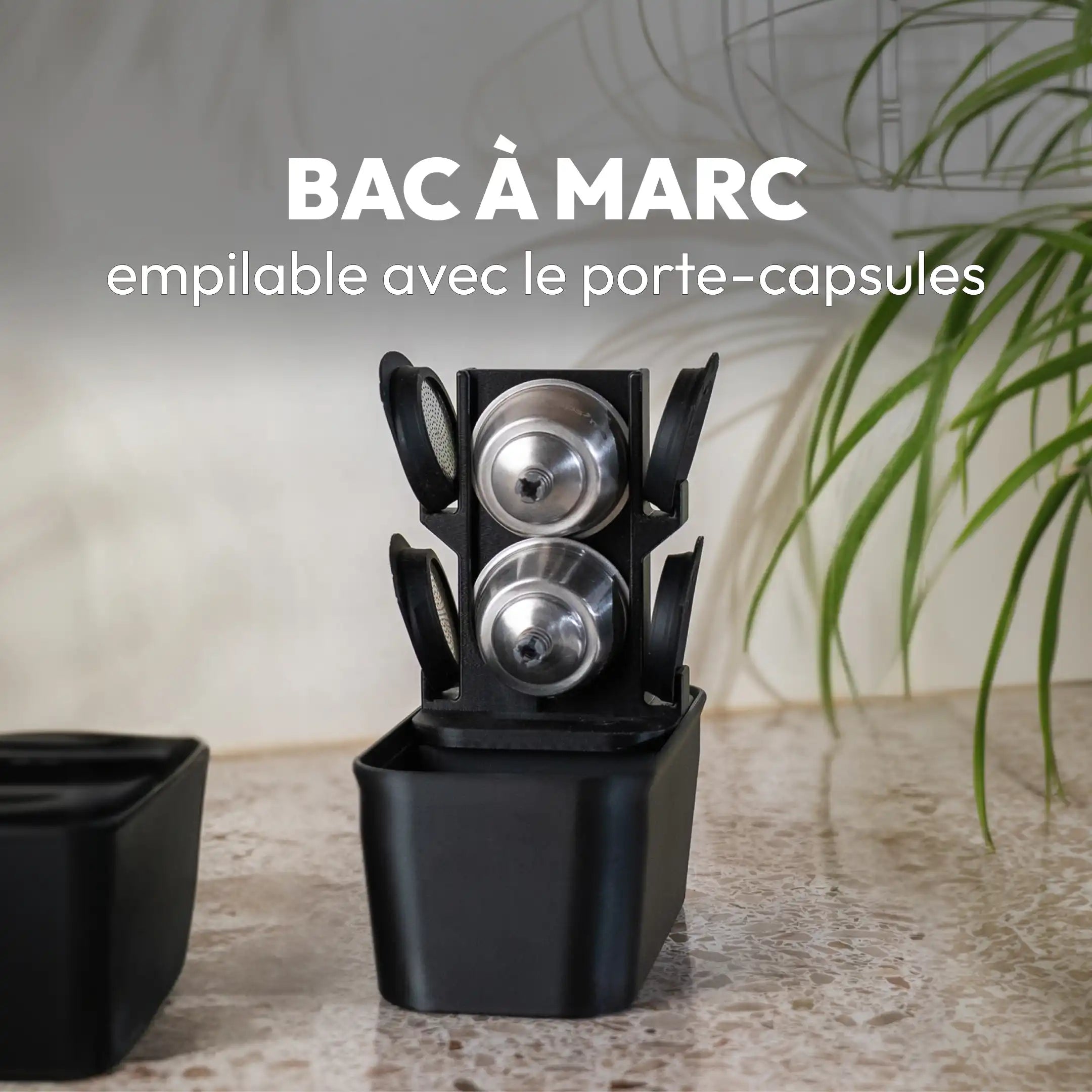 Porte-capsules & bac à marc pour capsules réutilisables compatibles Nescafé® Dolce Gusto®