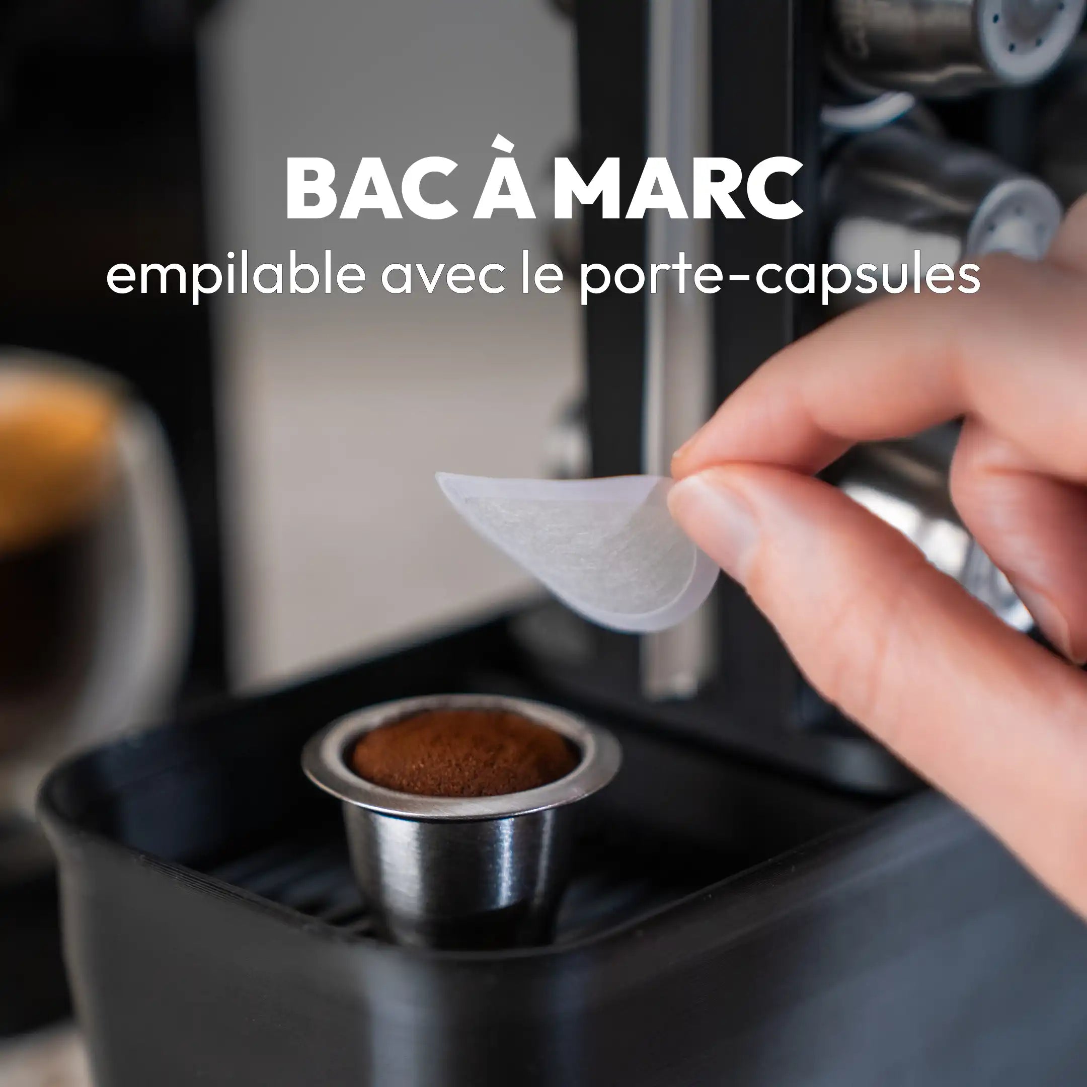 Porte-capsules & bac à marc pour capsules réutilisables compatibles Nespresso® Original