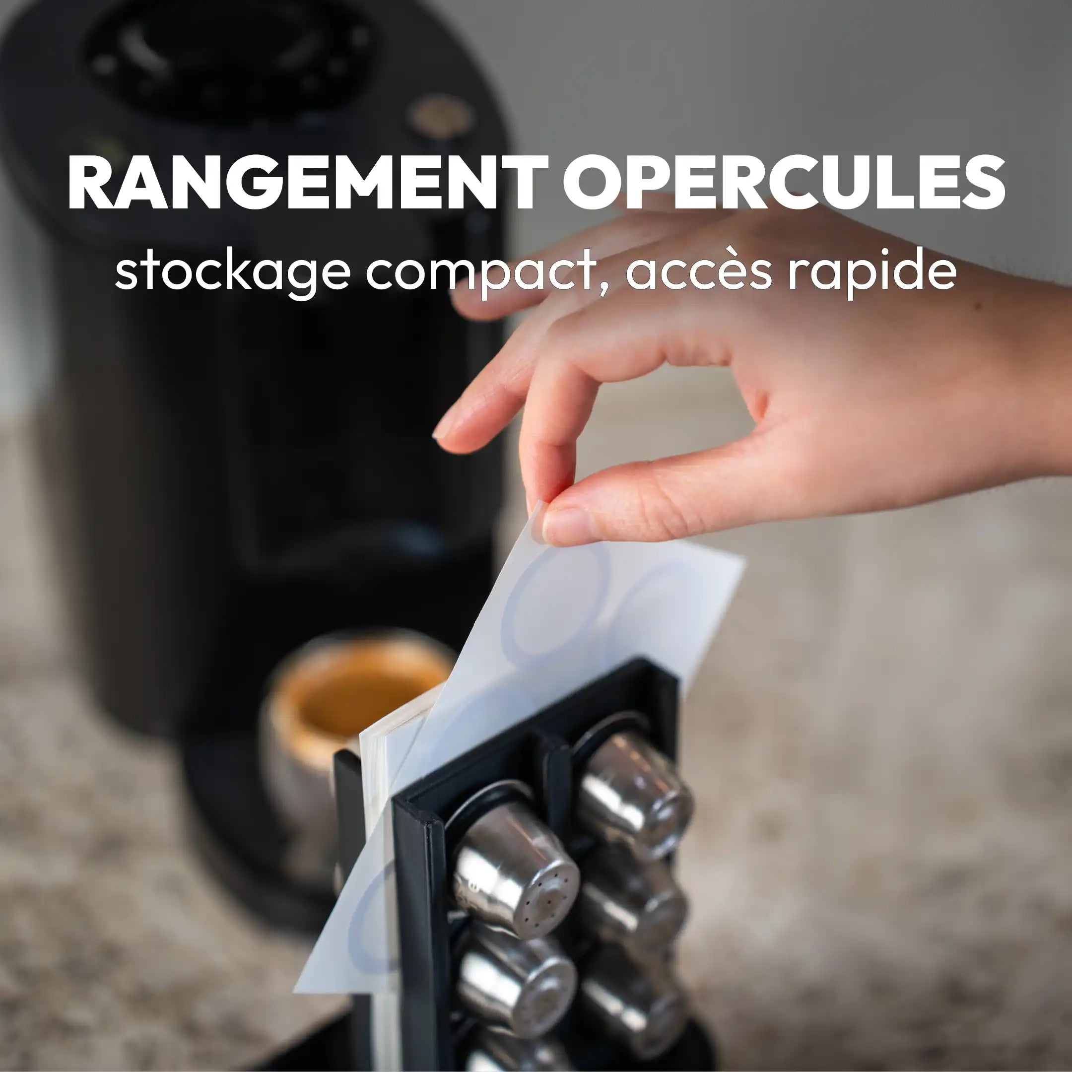 Porte-capsules & bac à marc pour capsules réutilisables compatibles Nespresso® Original